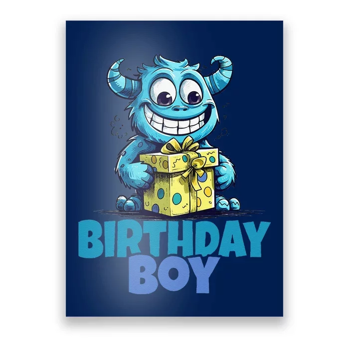 Funny Birthday Monster Party Poster