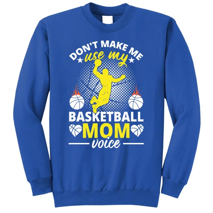 Funny Basketball Mom Vintage College Designs High School Funny Gift Tall Sweatshirt