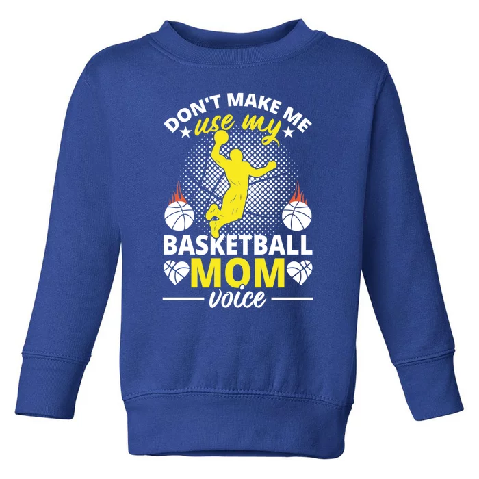 Funny Basketball Mom Vintage College Designs High School Funny Gift Toddler Sweatshirt