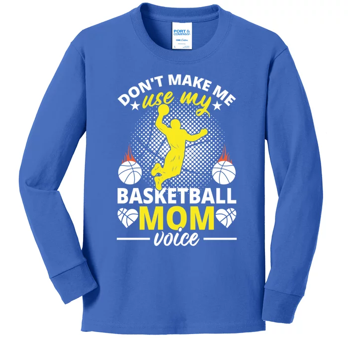 Funny Basketball Mom Vintage College Designs High School Funny Gift Kids Long Sleeve Shirt