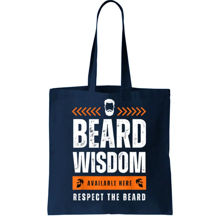 Funny Bearded Man Gift Tee Epic Beard Wisdom Available Here Tote Bag