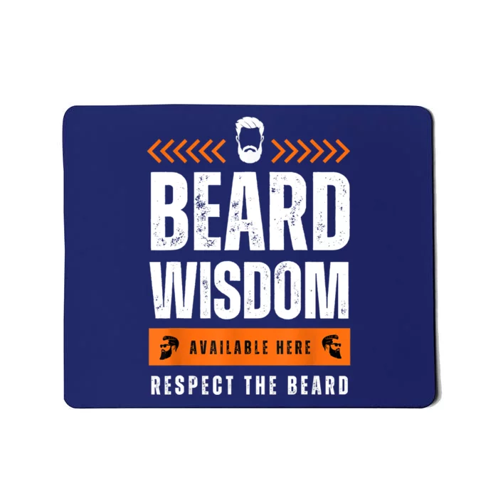 Funny Bearded Man Gift Tee Epic Beard Wisdom Available Here Mousepad