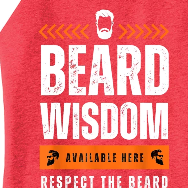 Funny Bearded Man Gift Tee Epic Beard Wisdom Available Here Women’s Perfect Tri Rocker Tank