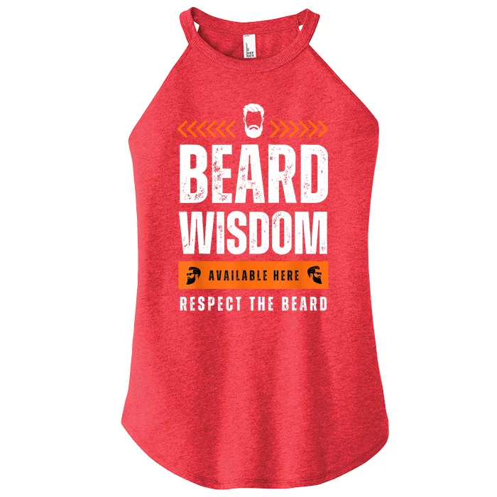 Funny Bearded Man Gift Tee Epic Beard Wisdom Available Here Women’s Perfect Tri Rocker Tank