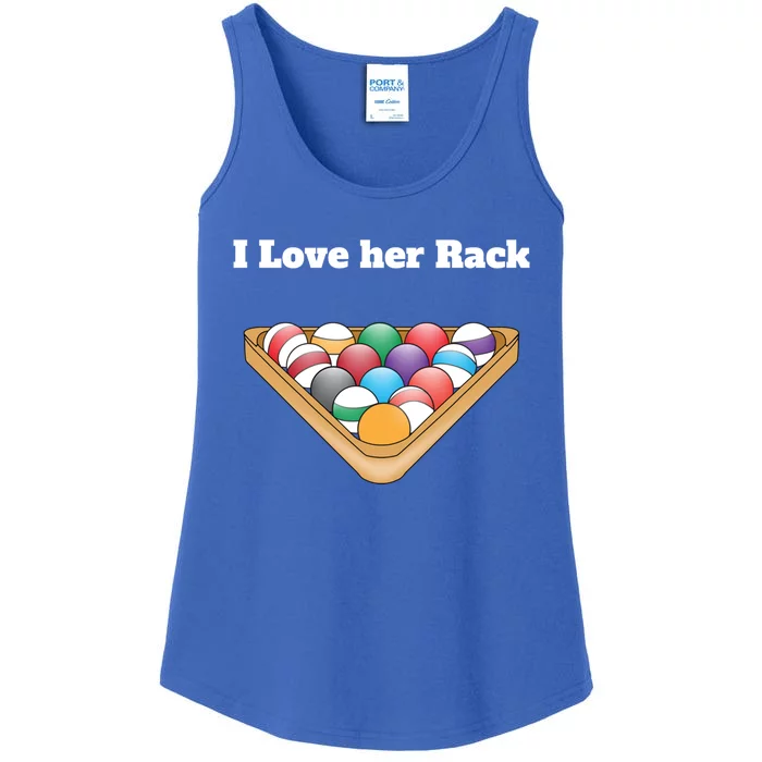 Funny Billiards Matching Couples Funny Gift I Love Her Rack Meaningful Gift Ladies Essential Tank