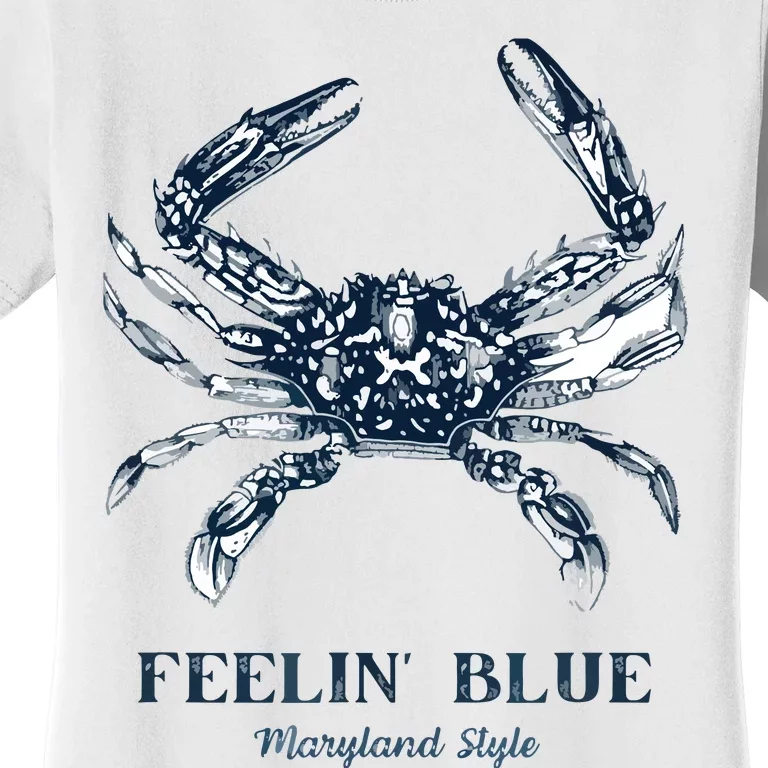 Feelin' Blue Maryland Style Retro Crab Women's T-Shirt