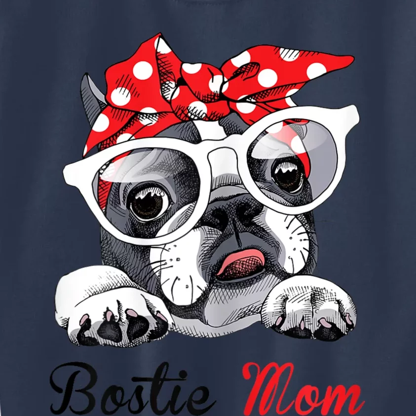 Funny Bostie Mom For Boston Terrier Dogs Lovers Kids Sweatshirt