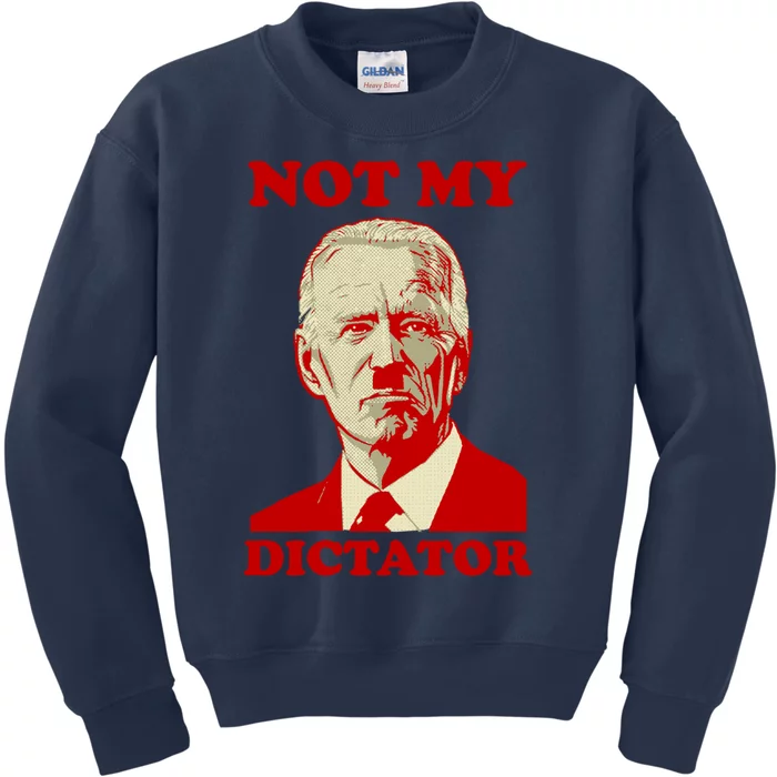 FJB Biden Not My Dictator 1 Kids Sweatshirt