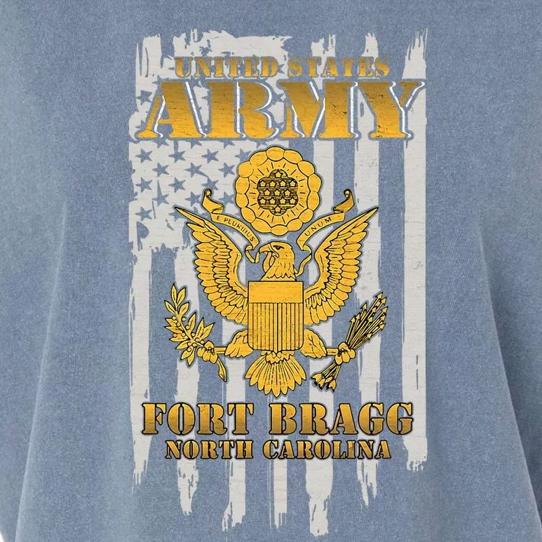 Fort Bragg North Carolina US Army American Flag Garment-Dyed Women's Muscle Tee