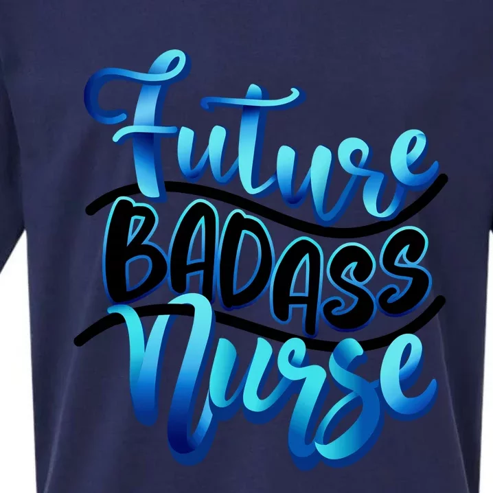 Future Badass Nurse Nursing Student Gift Sueded Cloud Jersey T-Shirt