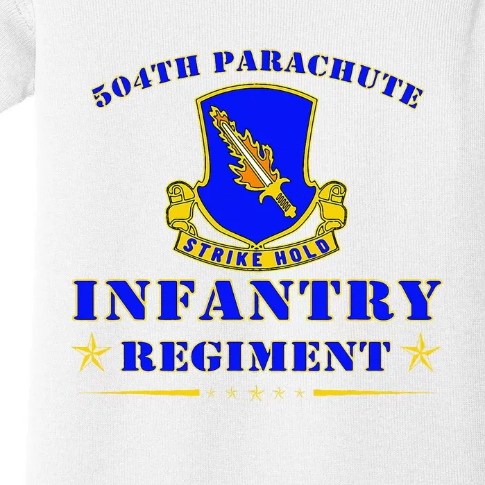 Fort Bragg North Carolina 504th Parachute Infantry Regiment Baby Bodysuit