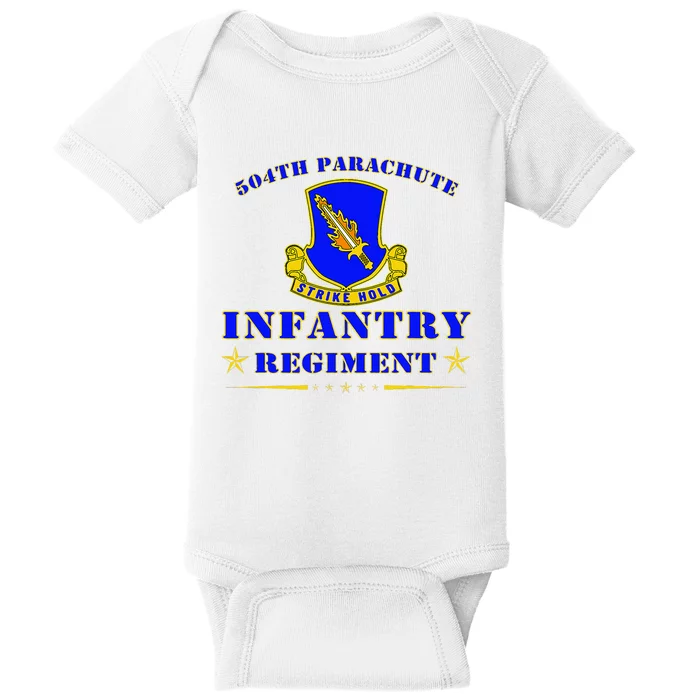 Fort Bragg North Carolina 504th Parachute Infantry Regiment Baby Bodysuit