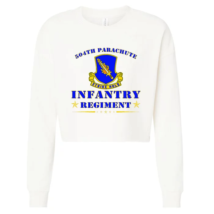 Fort Bragg North Carolina 504th Parachute Infantry Regiment Cropped Pullover Crew