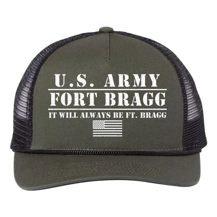 Fort Bragg Nc Basic Training It Will Always Be Ft. Bragg Retro Rope Trucker Hat Cap