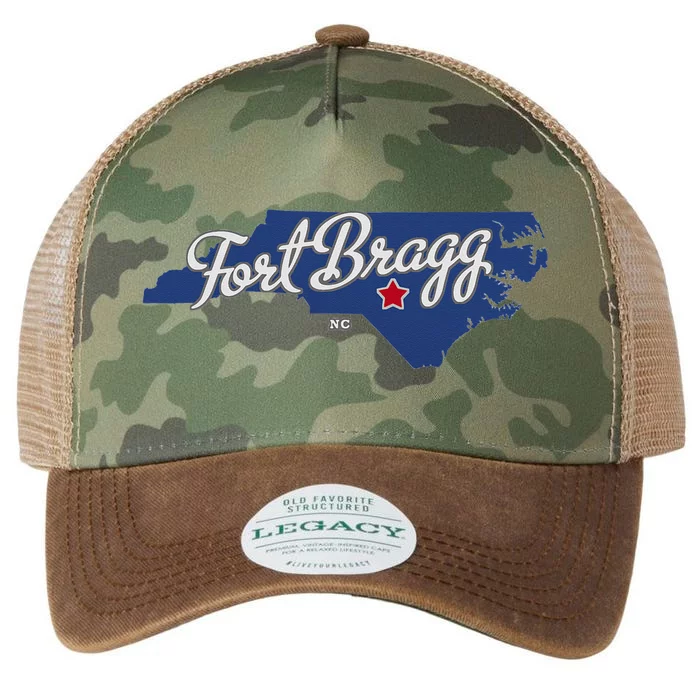 Fort Bragg North Carolina NC Map Legacy Tie Dye Trucker Hat