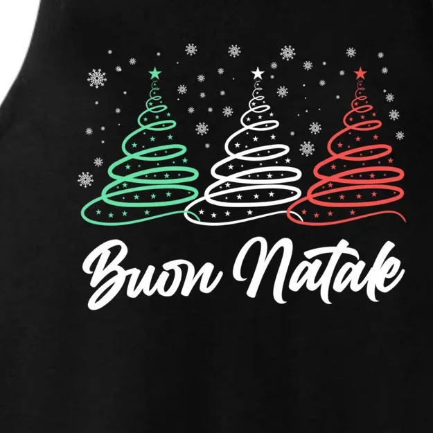 Funny Buon Natale Italy Pride Xmas Holiday Italian Christmas Gift Ladies Tri-Blend Wicking Tank