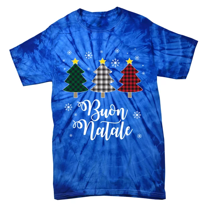 Funny Buon Natale Italy Xmas Holiday Italian Christmas Tree Great Gift Tie-Dye T-Shirt