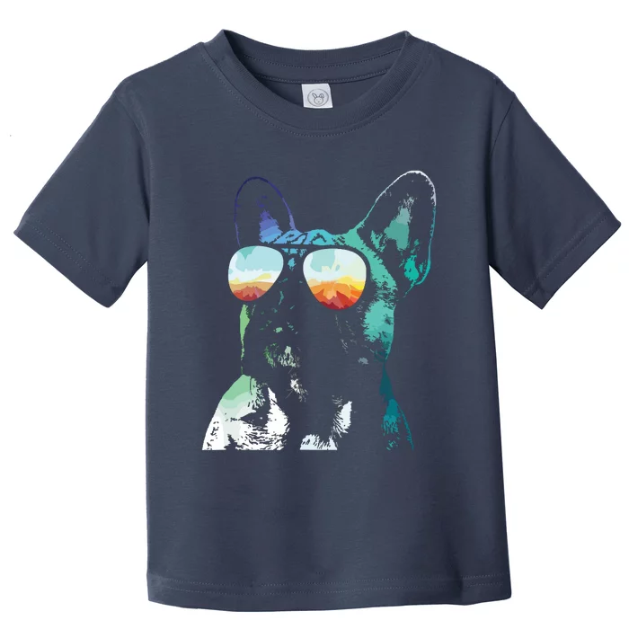 French Bulldog Neon Dog Shirts Toddler T-Shirt