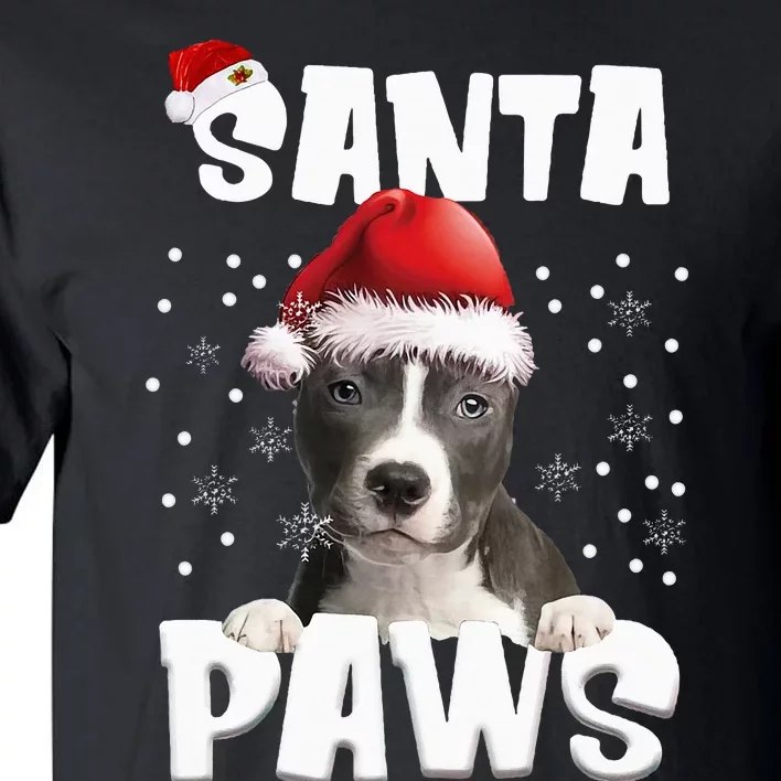 Funny BLUE Nose Pitbull Christmas Lights Tree Dog Lover Xmas Tall T-Shirt