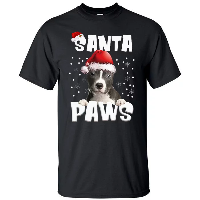 Funny BLUE Nose Pitbull Christmas Lights Tree Dog Lover Xmas Tall T-Shirt