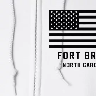 Fort Bragg North Carolina Army American Flag Patriotic Full Zip Hoodie