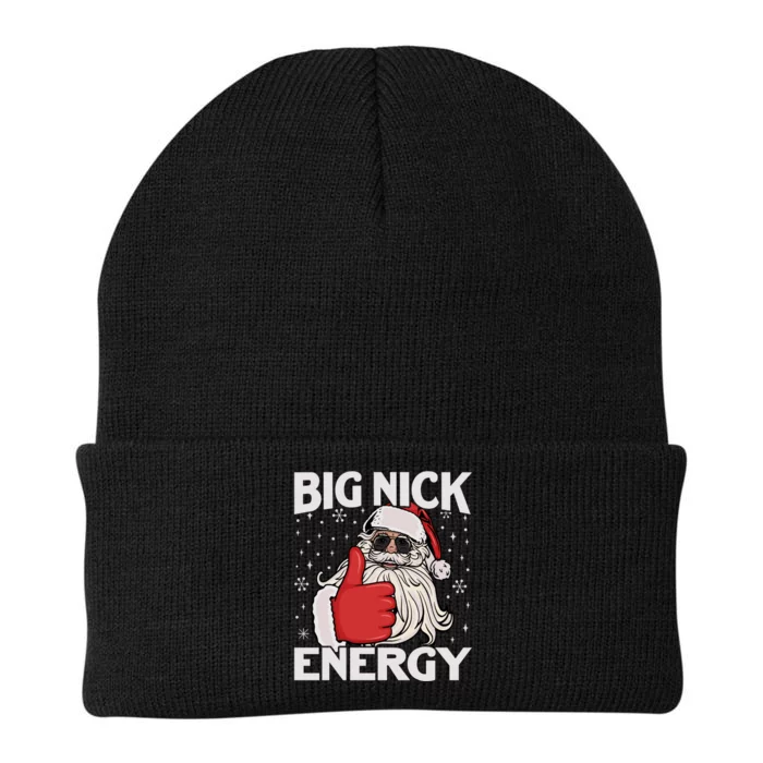 Funny Big Nick Energy Santa Xmas Christmas Long Sleeve Knit Cap Winter Beanie