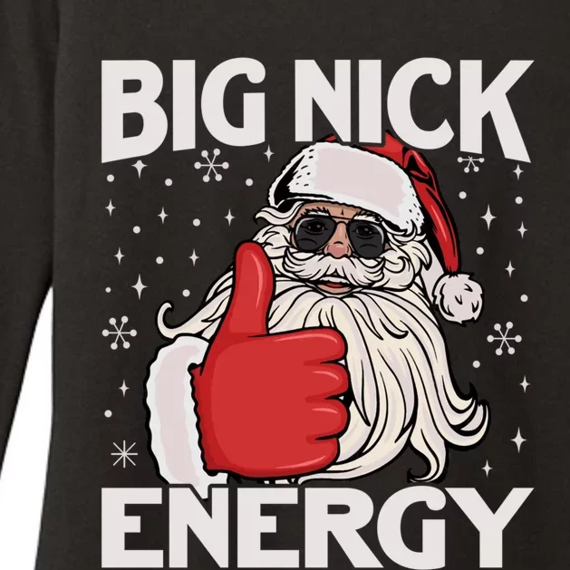 Funny Big Nick Energy Santa Xmas Christmas Long Sleeve Womens CVC Long Sleeve Shirt