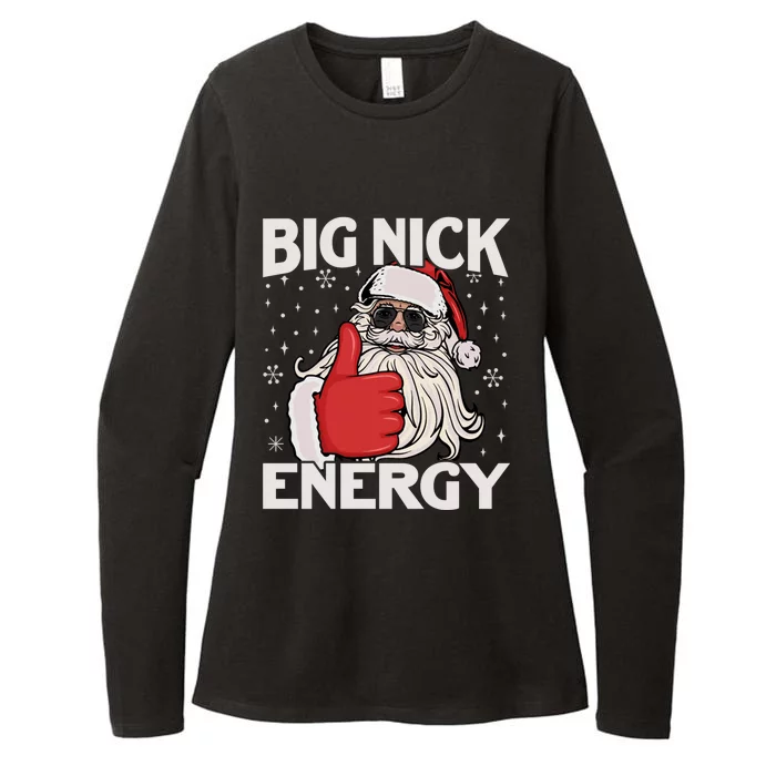 Funny Big Nick Energy Santa Xmas Christmas Long Sleeve Womens CVC Long Sleeve Shirt