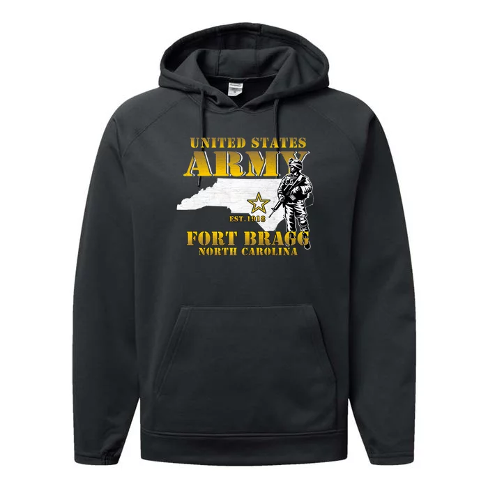 Fort Bragg North Carolina Nc Army Base Army Basic Training Performance Fleece Hoodie