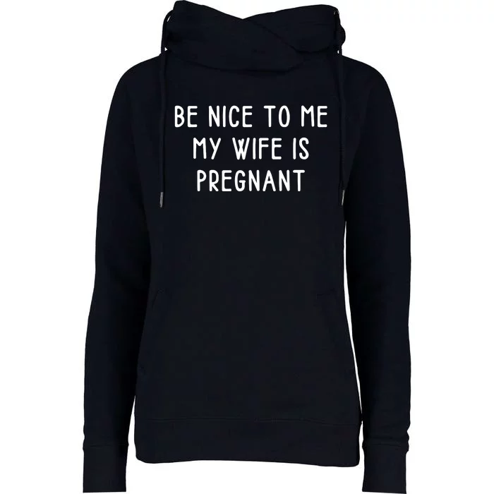 Funny Be Nice To Me Womens Funnel Neck Pullover Hood