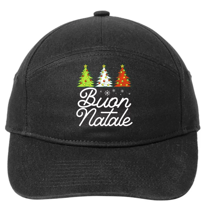 Funny Buon Natale Italy Pride Xmas Holiday Italian Christmas Long Sleeve 7-Panel Snapback Hat