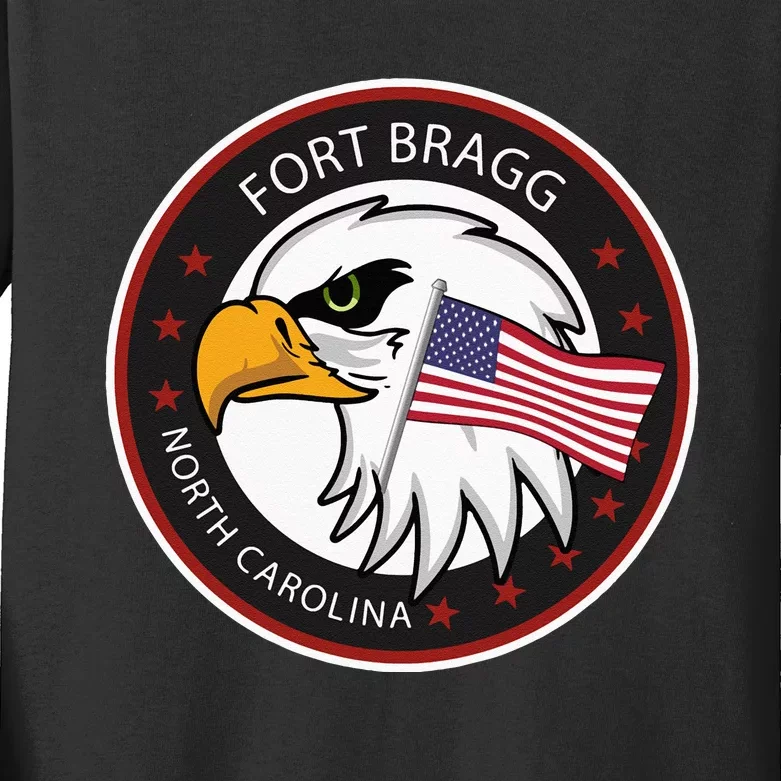 Fort Bragg NC North Carolina Kids Long Sleeve Shirt