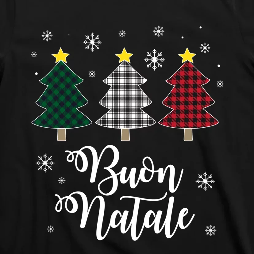 Funny Buon Natale Italy Xmas Holiday Italian Christmas Tree T-Shirt