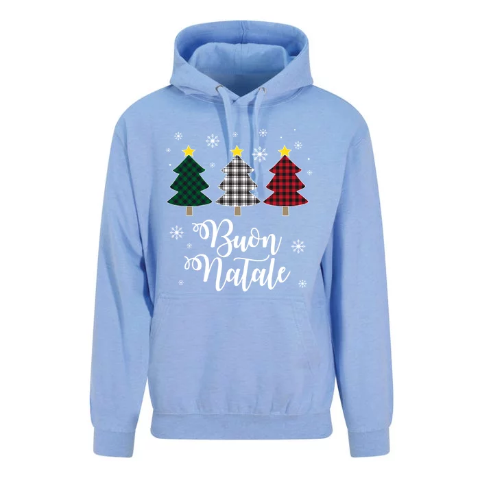 Funny Buon Natale Italy Xmas Holiday Italian Christmas Tree Unisex Surf Hoodie