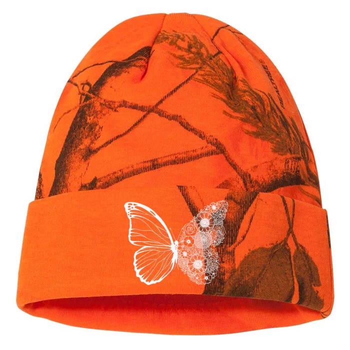 Floral Butterfly Nature Kati - 12in Camo Beanie