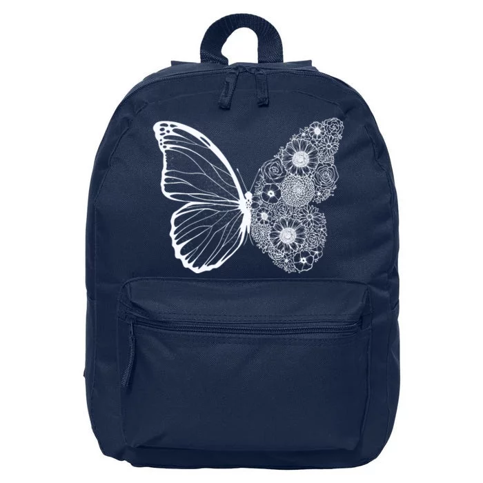 Floral Butterfly Nature 16 in Basic Backpack