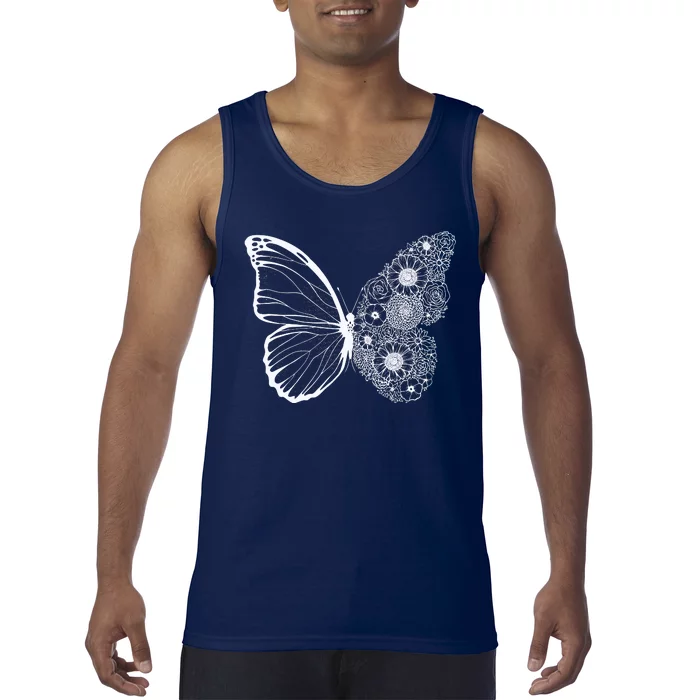 Floral Butterfly Nature Tank Top