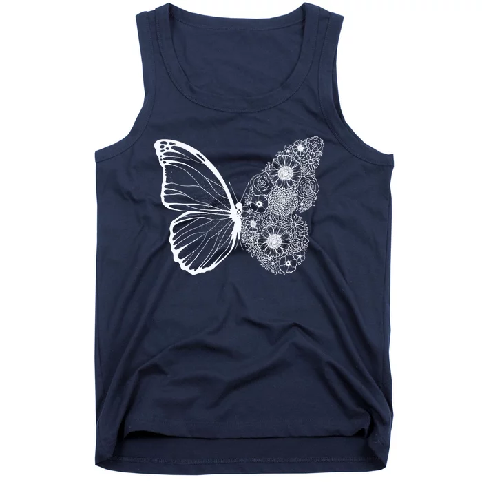 Floral Butterfly Nature Tank Top