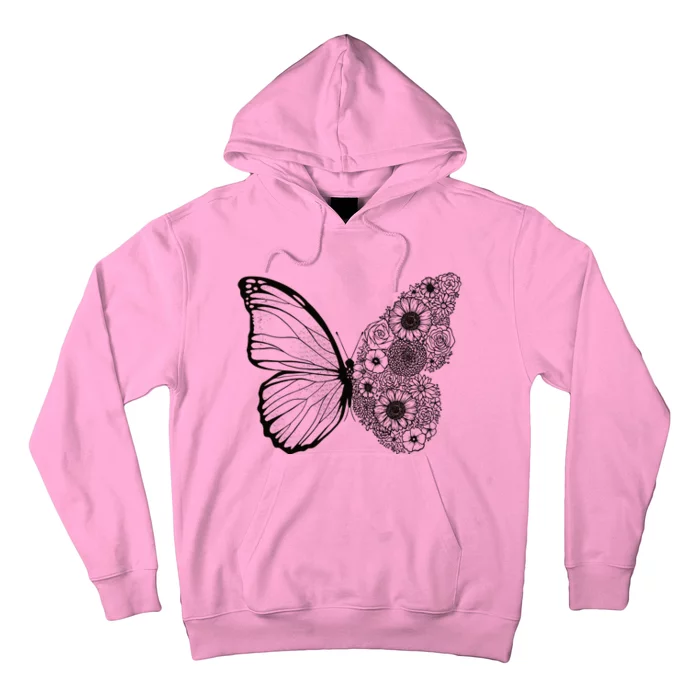 Floral Butterfly Nature Hoodie