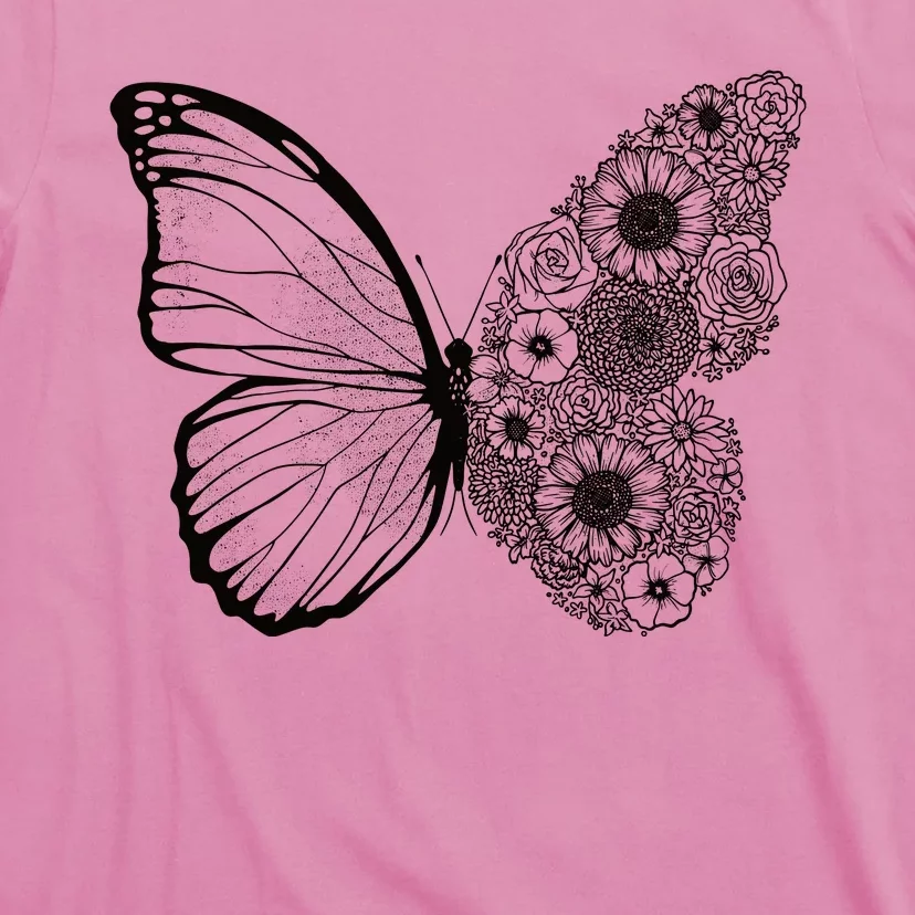 Floral Butterfly Nature T-Shirt