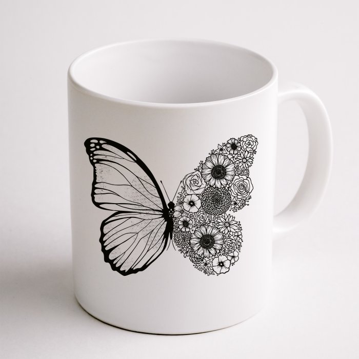 Floral Butterfly Nature Front & Back Coffee Mug