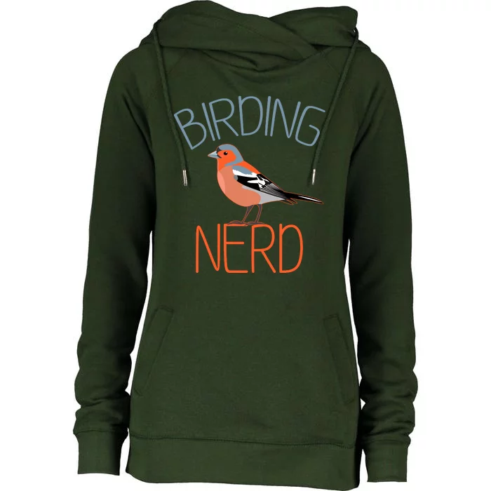 Funny Birding Nerd Bird Watching Fan Womens Funnel Neck Pullover Hood