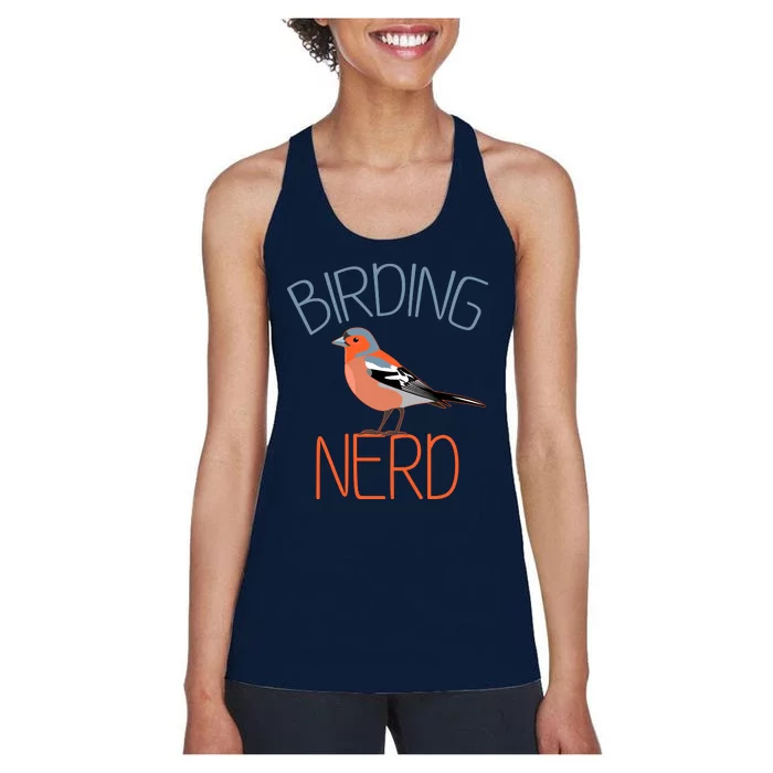 Funny Birding Nerd Bird Watching Fan Women's Racerback Tank