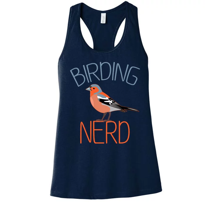 Funny Birding Nerd Bird Watching Fan Women's Racerback Tank