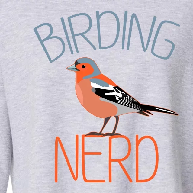 Funny Birding Nerd Bird Watching Fan Cropped Pullover Crew