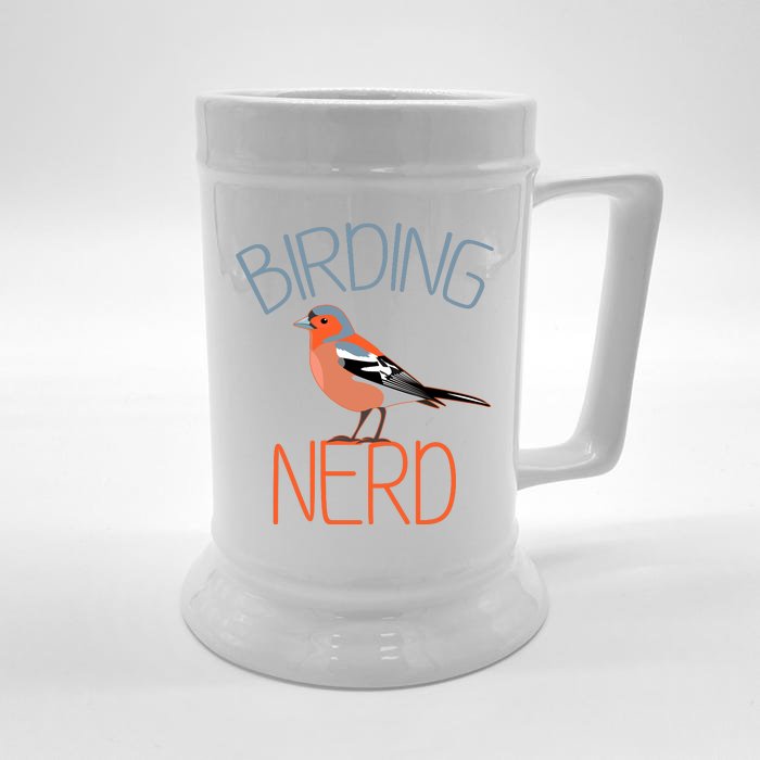 Funny Birding Nerd Bird Watching Fan Front & Back Beer Stein