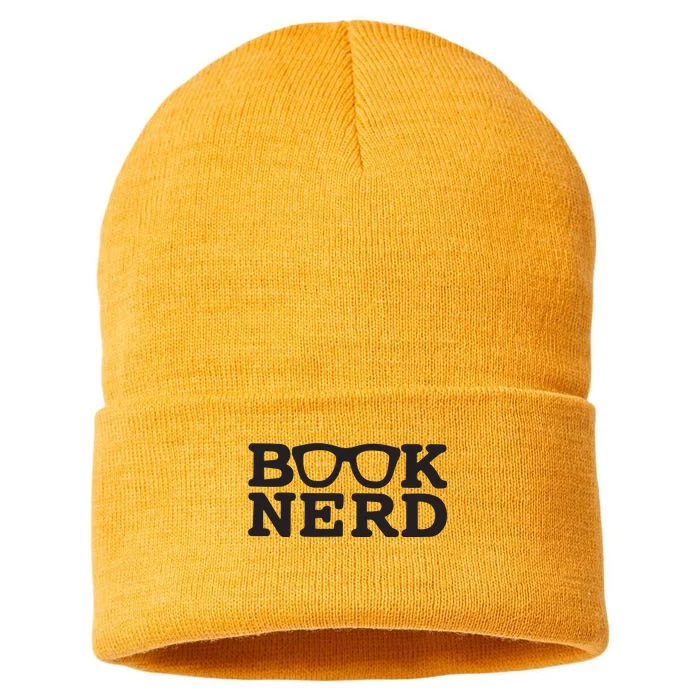 Funny Book Nerd Librarian Teacher Student Reader Book Lover Sustainable Knit Beanie