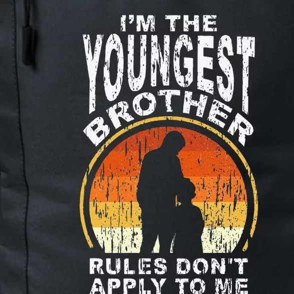 Funny Brother National Siblings Day Youngest Brother Rules Daily Commute Backpack