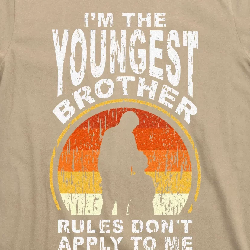 Funny Brother National Siblings Day Youngest Brother Rules T-Shirt