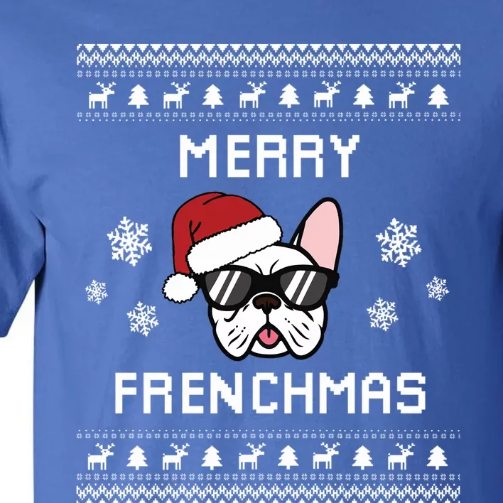 French Bulldog Owner Ugly Christmas Sweater Gift Tall T-Shirt